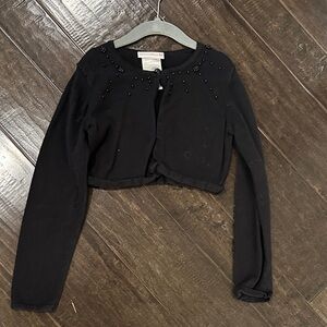 Bonnie Jean Black Beaded Sweater